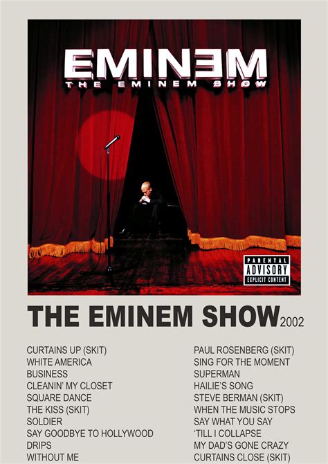 Eminem - The Eminem Show | Eminem album covers, Eminem poster, Eminem ...