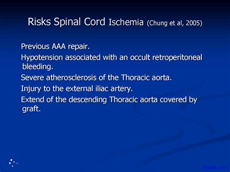 Endovascular Repair Part 3 - Anesthesia - Lecture Slides - Docsity