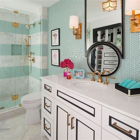 Seafoam green bathroom inspired by @katespadeny... | CURATED INTERIOR