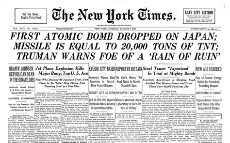 The atomic bomb is dropped on Hiroshima, this day in 1945. | The New ...