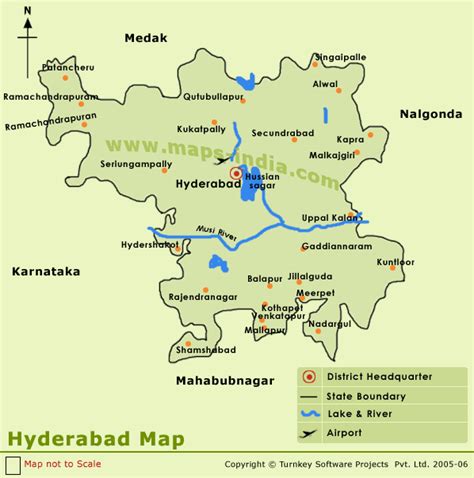 Hyderabad Map - TravelsFinders.Com