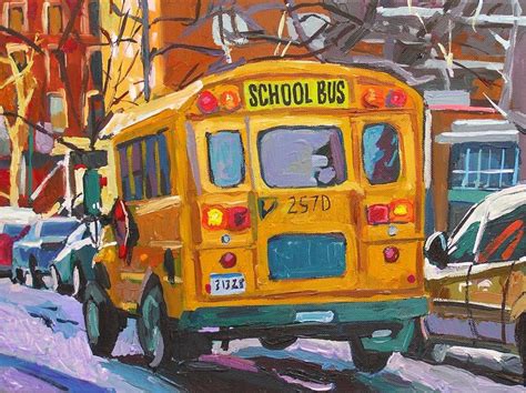 Yellow School Bus New York Transportation Art NYC 5x7 8x10 - Etsy ...