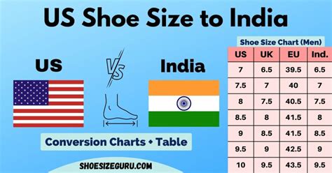 India Shoe Size Conversion Chart