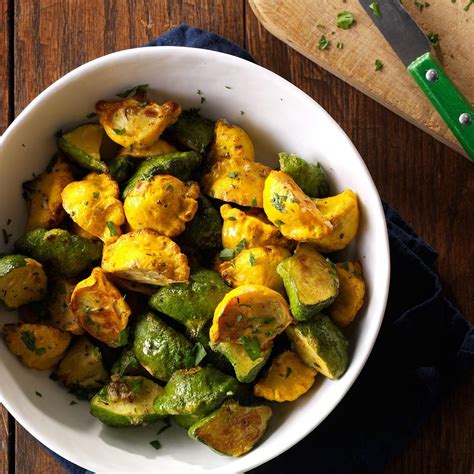 Garlic-Herb Pattypan Squash Recipe | Taste of Home