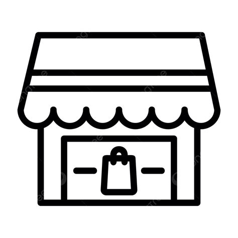 Market Place Line Icon Vector, Market Place Icon, Building, Business ...