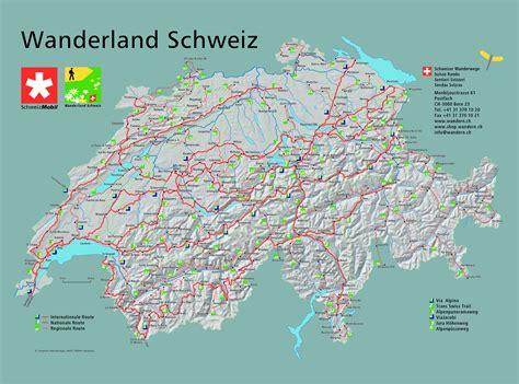 Schweizer Wanderkarte - Deutschlandkarte 2023