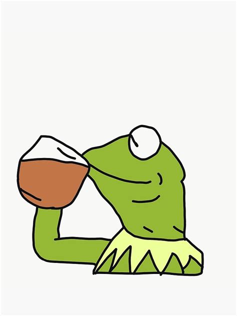 "Kermit The Frog Drinking Tea " Art Print for Sale by Matame666 | Redbubble