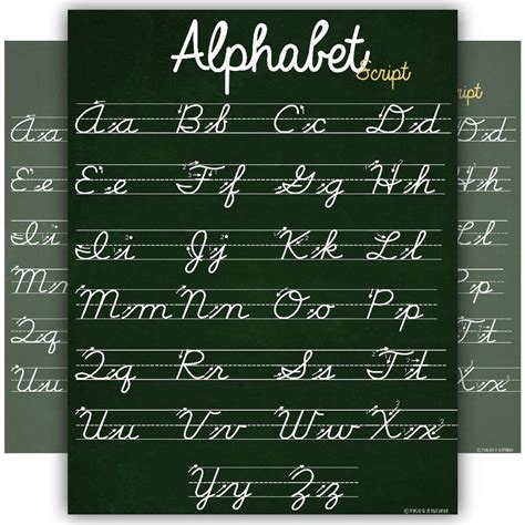 ABC Cursive Chart For Classroom's – Young N' Refined