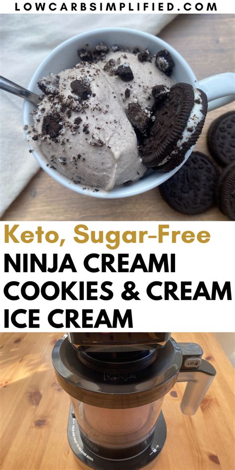 This Ninja Creami, keto cookies and cream ice cream is sweet, creamy ...