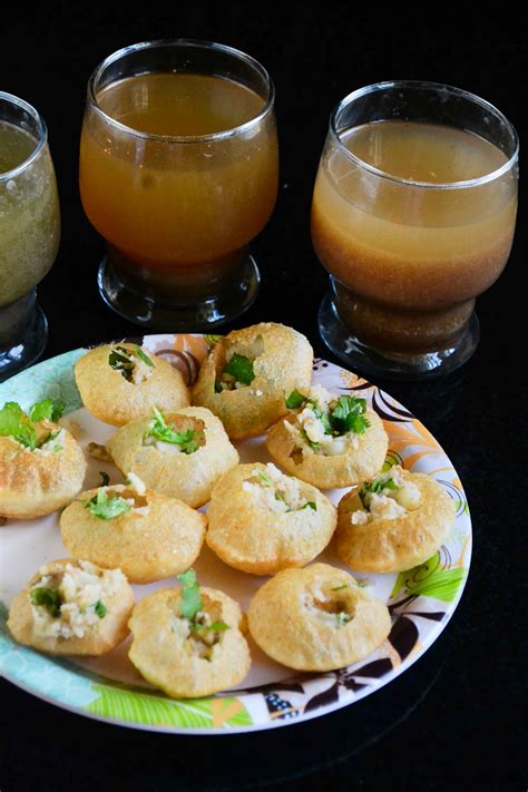 Pani Puri with Three Pani Flavours – Indian Street Food Recipe ...