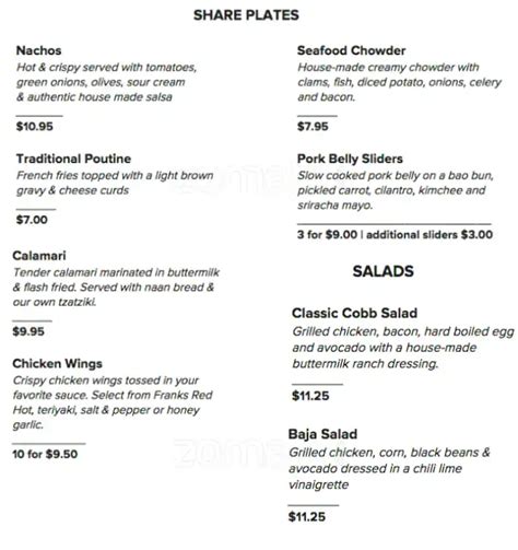 The Pit Menu, Menu for The Pit, UBC, Vancouver - Urbanspoon/Zomato