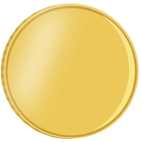 Vector illustration of shiny gold coin with reflection | Free SVG