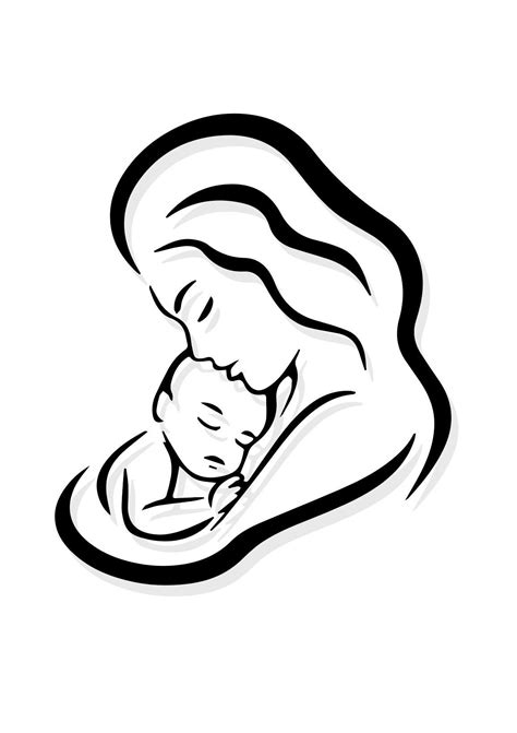 Mother Carrying Baby Clipart Picture