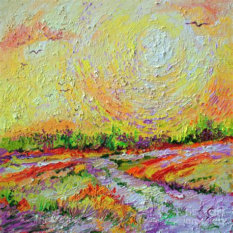 Impressionist Landscape Sunny Day Painting by Ginette Callaway