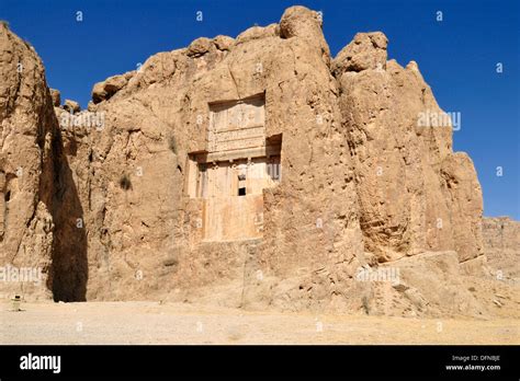 tomb of king Xerxes I at the achaemenid burial site Naqsh-e Rostam ...