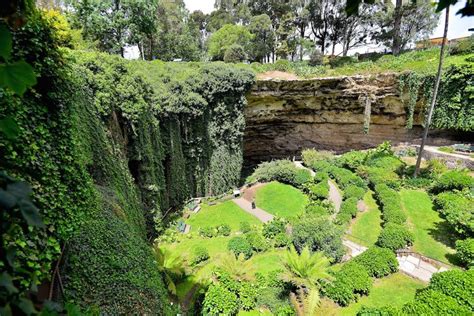 Umpherston Sinkhole, also known, as The Sunken Garden was once a cave ...