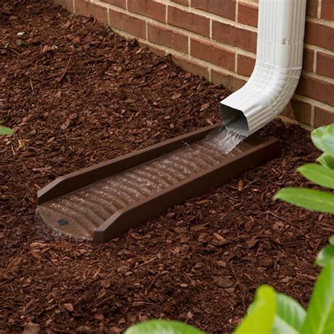 Amerimax 2-Pack Decorative Downspout Brown Splash Block Rain Gutter ...