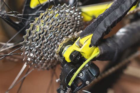 Close-up View of the Bike in Repair. Gear Cassette Close-up. Crafting ...