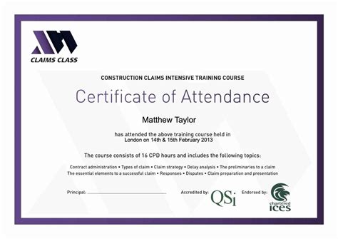 Certificate Of attendance Template Free Awesome Certificate attendance ...