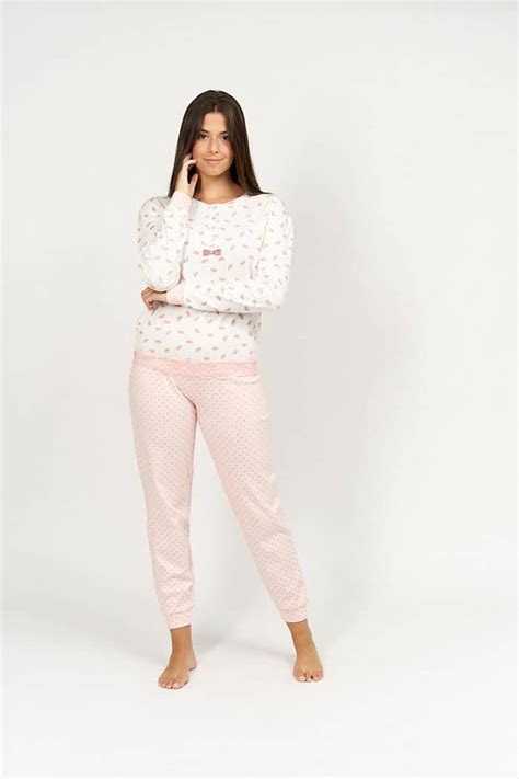 Pijama de mujer algodón color rosa | Pijamas Babelo