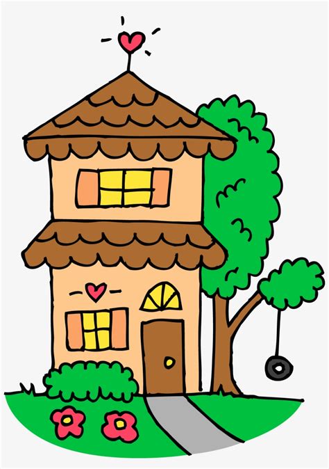 Clipart Of Cartoon Houses White House Animated Pencil - Home Clipart ...