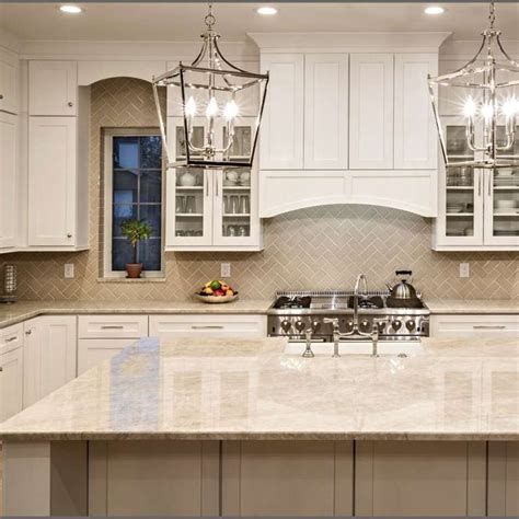 Kitchen Backsplash With Taj Mahal Quartzite - Home Alqu