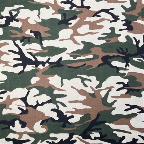 100% Cotton Drill Fabric Lightweight Camouflage Army Military 140cm Wide