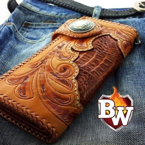 "Reveal" 8" Dark Brown Custom Handmade Men's Biker Chain Wallet ...