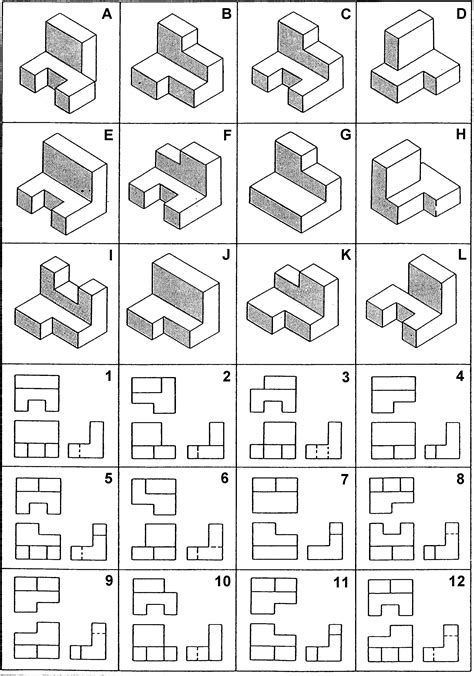 Beginner Isometric Drawing Worksheet