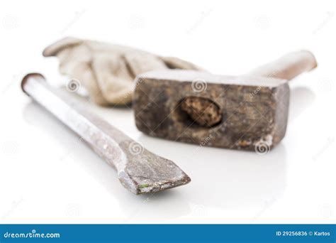 Bricklayer tools stock photo. Image of builder, construction - 29256836