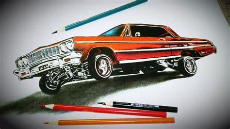 Cool Drawing Lowriders Custom Cars | Gangster Lowrider Cars Tattoos ...