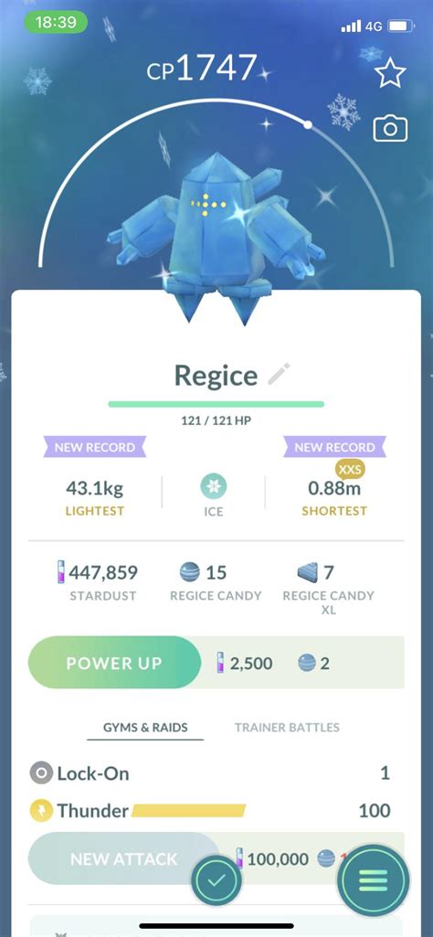 Tiny shiny Regice! : r/pokemongo