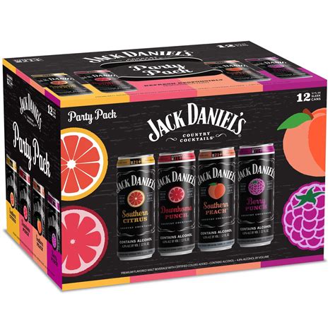 Jack Daniel's Country Cocktail, Variety Pack, 12 Pack, 12 oz Aluminum ...