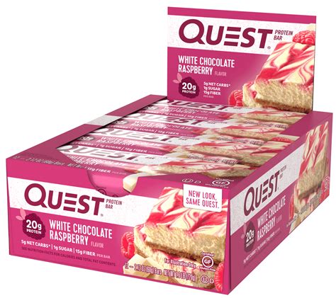 Quest Nutrition White Chocolate Raspberry Protein Bar, High Protein ...