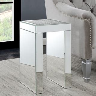 Glamorous Contemporary Mirrored Accent Side Table - Bed Bath & Beyond ...