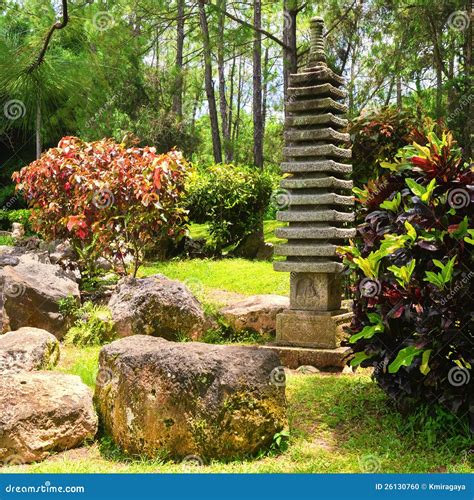 Small Pagoda On A Japanese Garden Stock Photo - Image: 26130760