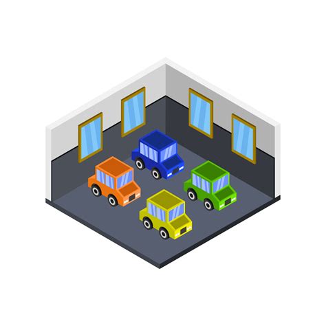 Isometric Garage On Background 2286859 Vector Art at Vecteezy