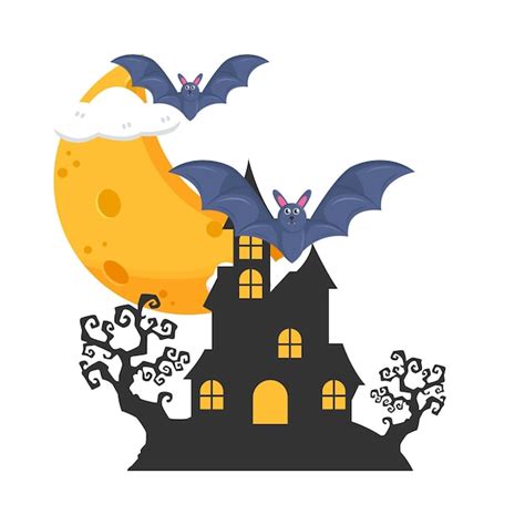 Premium Vector | Illustration of moon bat