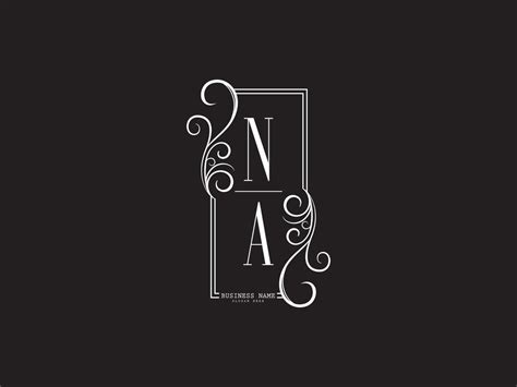 Beautiful NA Luxury Logo, New Na an Black White Letter Logo Design ...