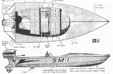 HYDROPLANE BOAT PLANS - SPORT RACING INBOARD OUTBOARD | eBay