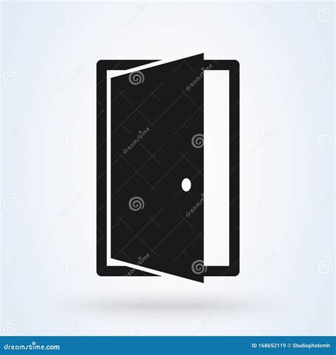 Open Door. Vector Modern Icon Design Illustration Stock Vector ...