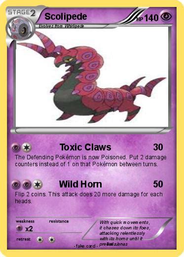 Pokémon Scolipede 132 132 - Toxic Claws - My Pokemon Card