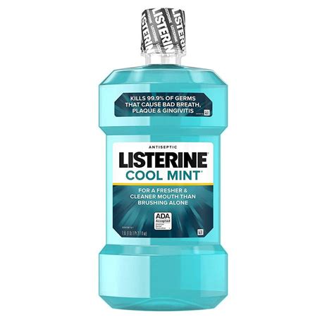 Buy Listerine Cool Mint Antiseptic Mouthwash for Bad Breath, Plaque and ...