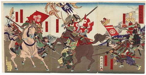 Fuji Arts Japanese Prints - Mt. Komaki War by Chikanobu (1838 - 1912)