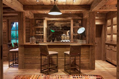 15 Distinguished Rustic Home Bar Designs For When You Really Need That ...