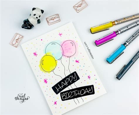 EASY DIY HAND-LETTERING BIRTHDAY CARD - Vial Designs