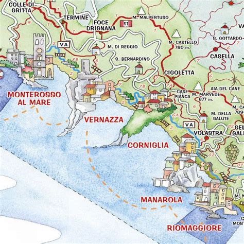 Where Is Manarola Italy On A Map - Tourist Map Of English