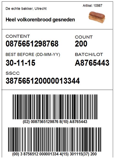 Palletlabels GS1-128 / SSCC / EAN128 ontwerpen op de PC en printen.