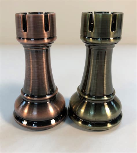 Metallic Chess Pieces - Copper & Brass Woodtek - 4.25" King