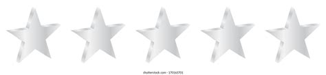 Five Silver Stars Product Quality Stock Vector (Royalty Free) 170163701 ...